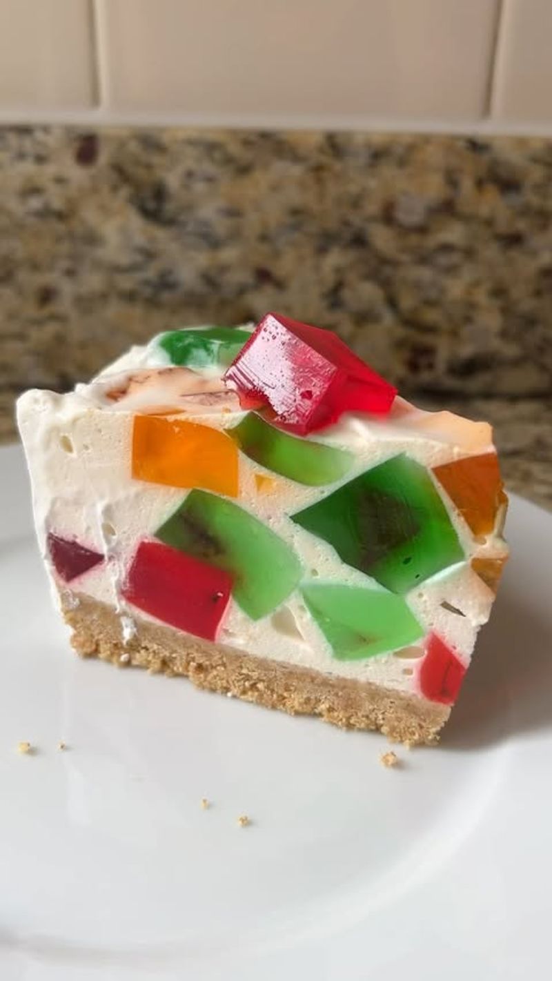 Stained Glass Jello Cake