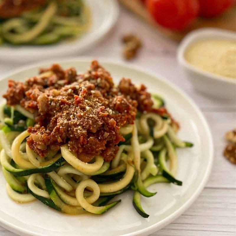 Zucchini Noodles with Lentil Bolognese