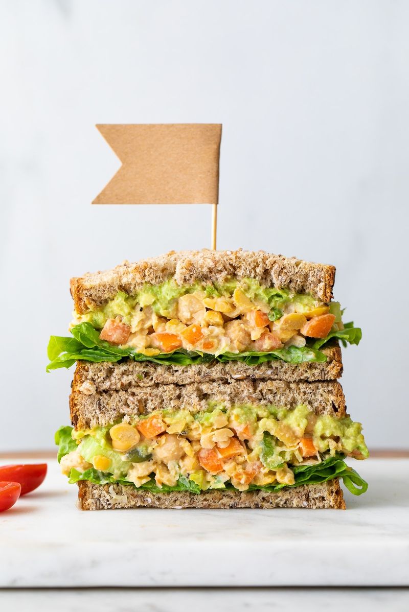 Mashed Chickpea Sandwich