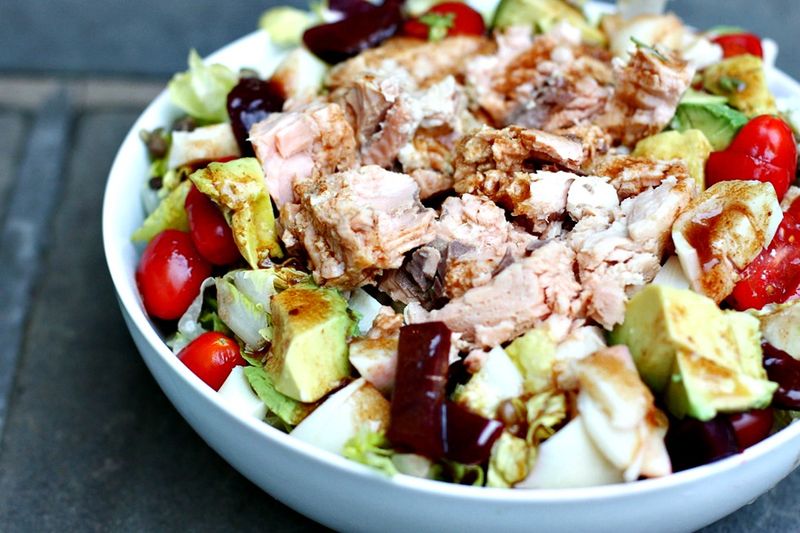 Canned Salmon Salad without Mayo