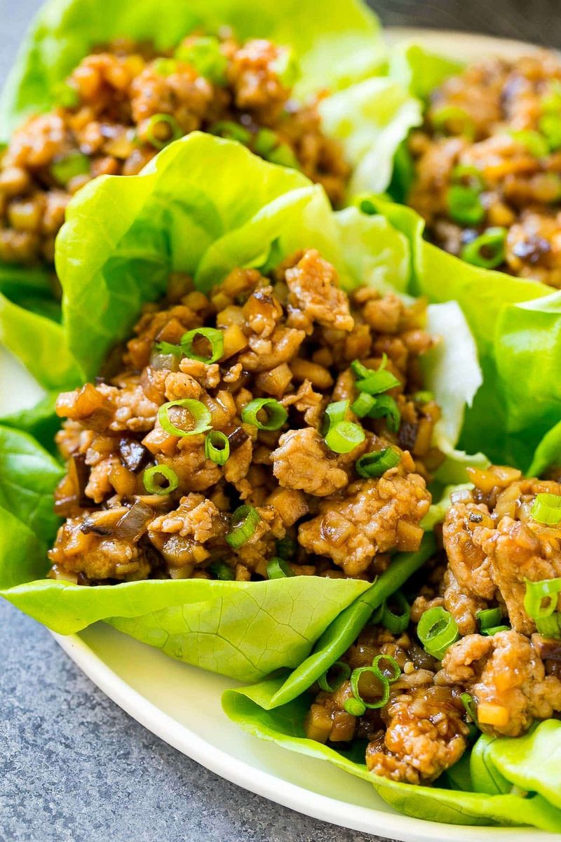 Asian Lettuce Cups with Ground Chicken