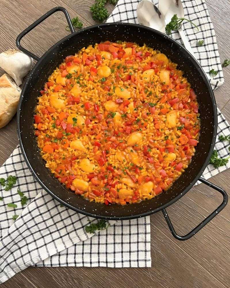 Vegetable and Chickpea Paella