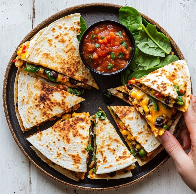 Veggie-Packed Pizza Quesadillas