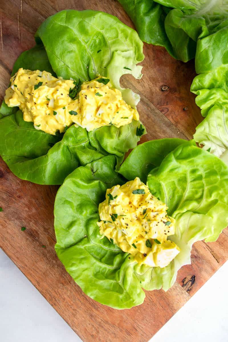 Egg Salad Lettuce Wraps