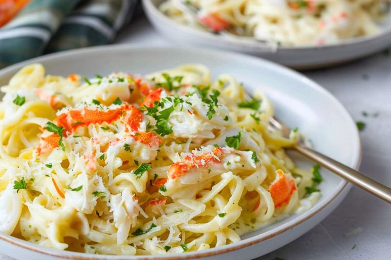 Crab Linguini Alfredo