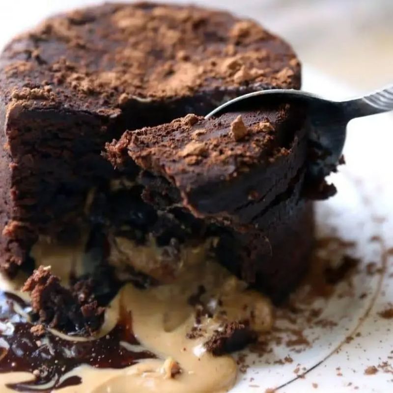 Warm Chocolate Peanut Butter Lava Cakes