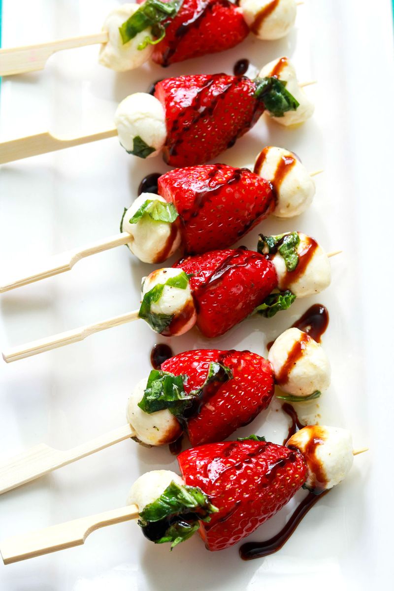 Strawberry Caprese Skewers