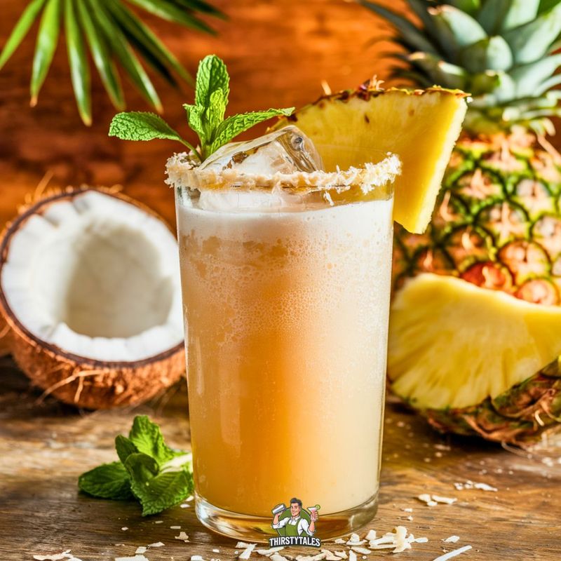 Tropical Pineapple Coconut Fizz
