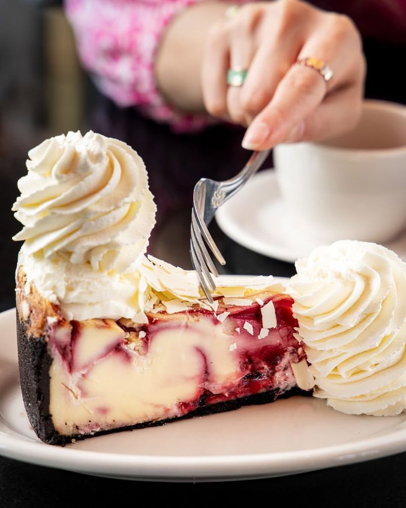 White Chocolate Raspberry Truffle Cheesecake