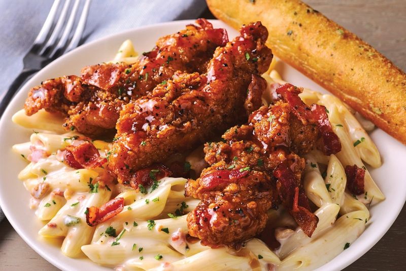 Four‑Cheese Mac & Cheese with Honey Pepper Chicken Tenders