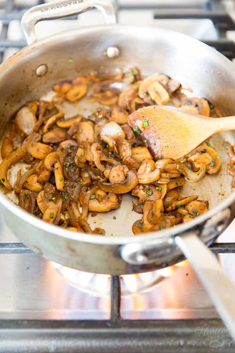 Mushroom and Lentil Stir-Fry over Brown Rice