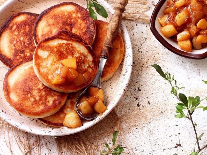 Apple-Cinnamon Quinoa Pancakes