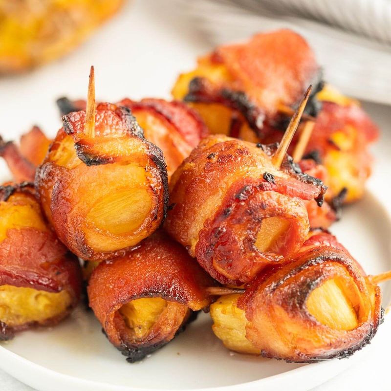 Bacon-Wrapped Pineapple Bites