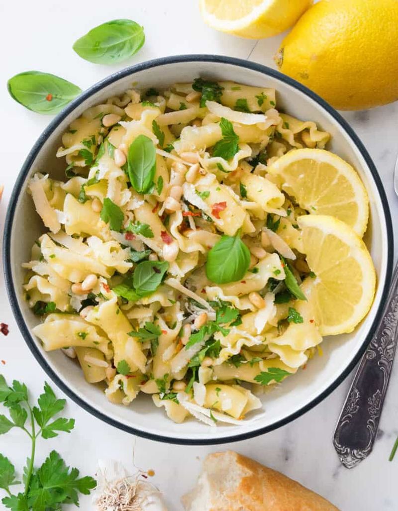 Lemon-Basil Ricotta Shell Salad