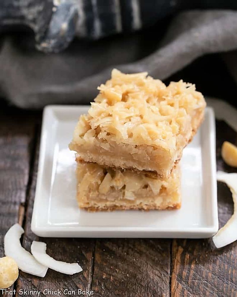 Nutty Coconut Macadamia Blondies
