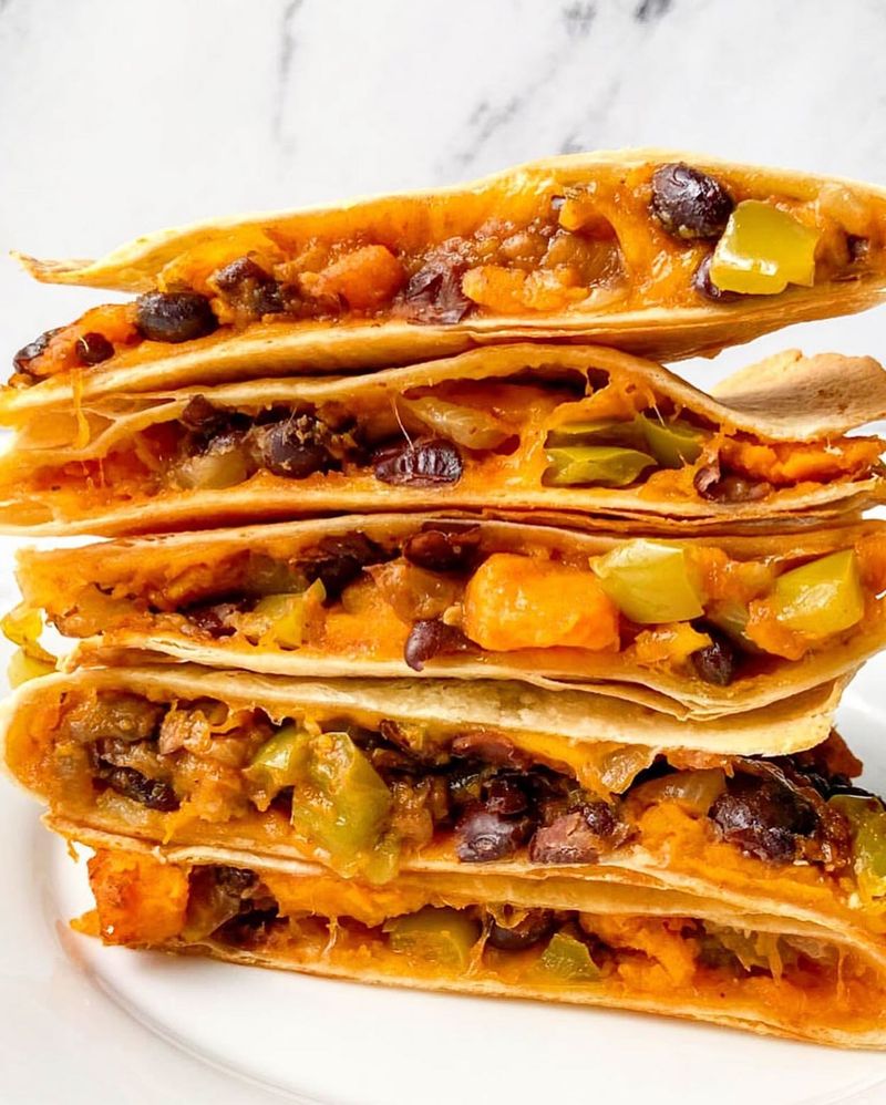 Zesty Sausage and Black Bean Quesadillas