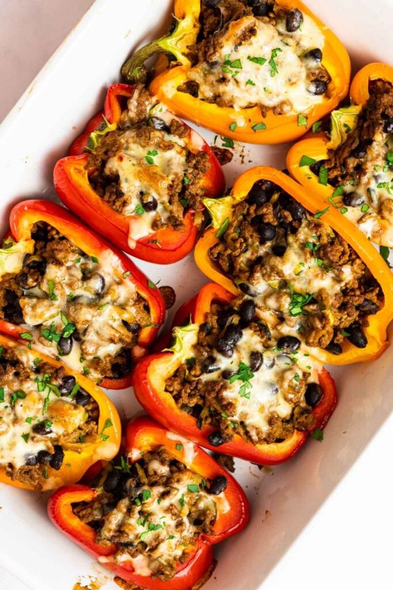 Beef Taco–Style Stuffed Peppers