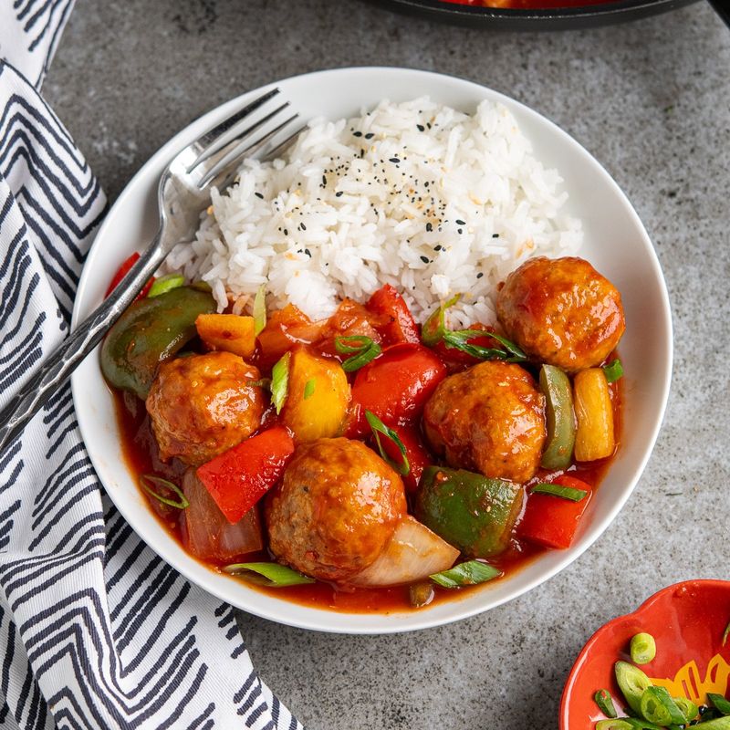 Sweet-and-Sour Chicken Meatballs