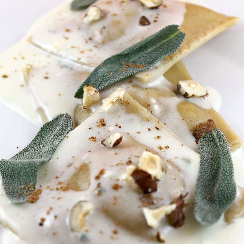 Pumpkin-Gorgonzola Ravioli