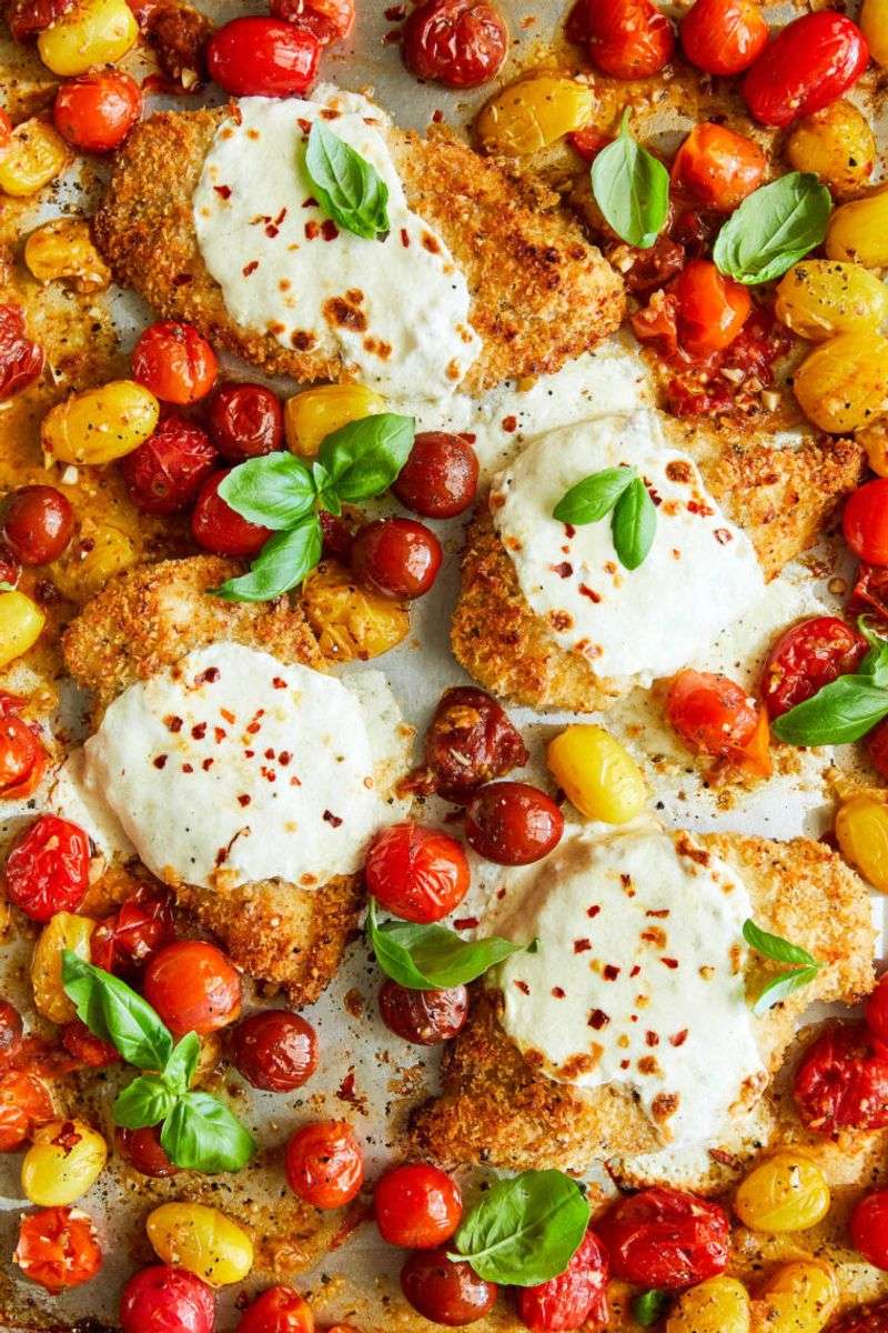 Roasted Parmesan Chicken and Tomatoes