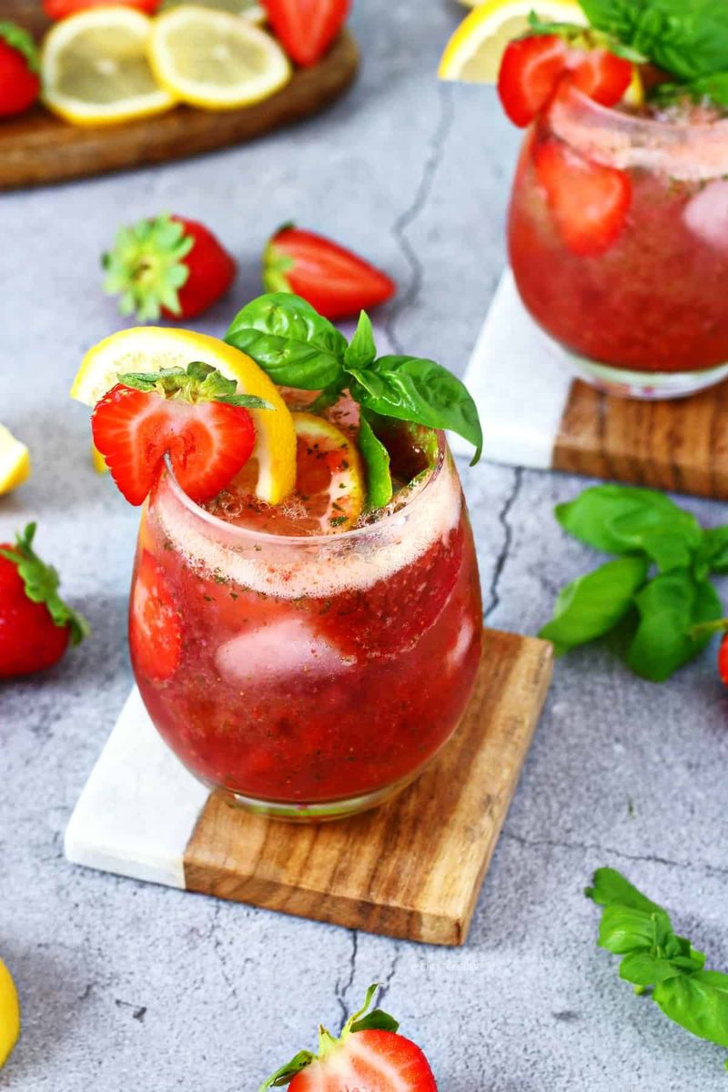 Strawberry Basil Lemonade