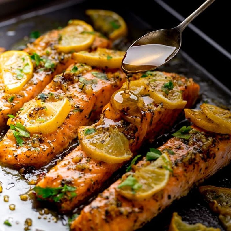 Garlic Butter Baked Salmon
