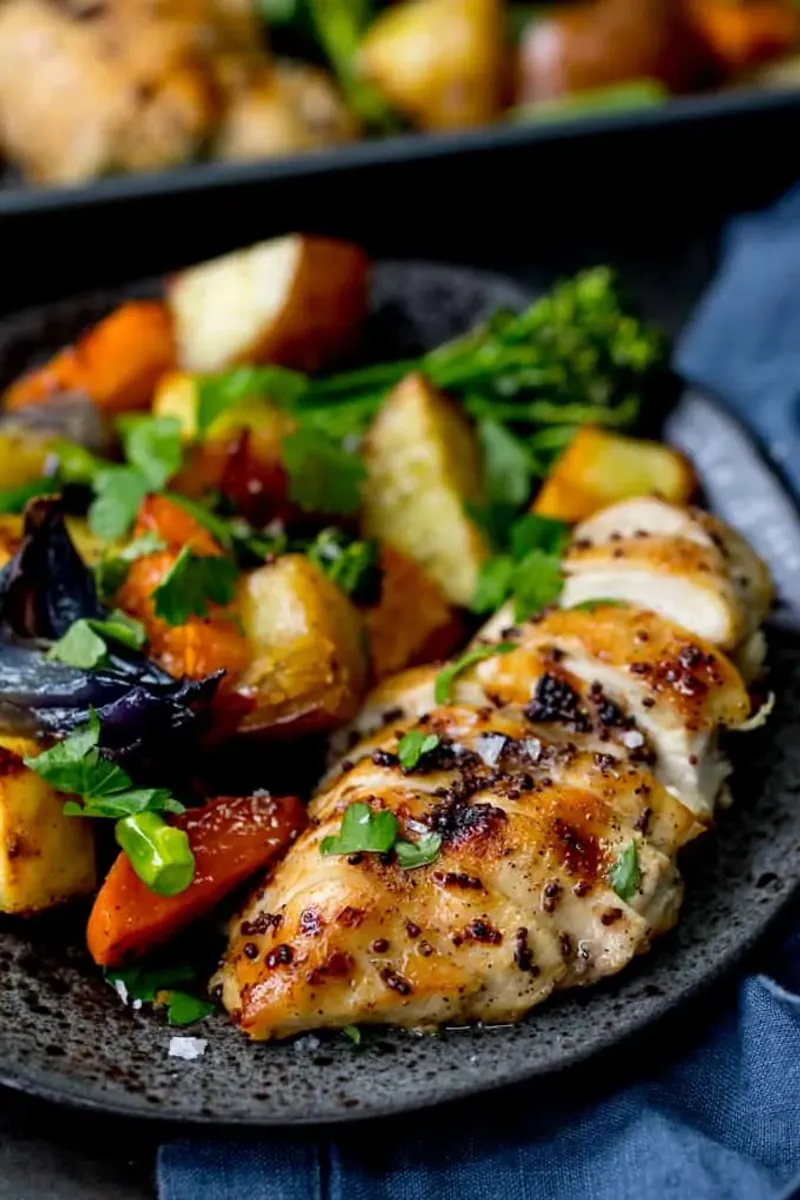 Honey-Mustard Chicken with Veggies