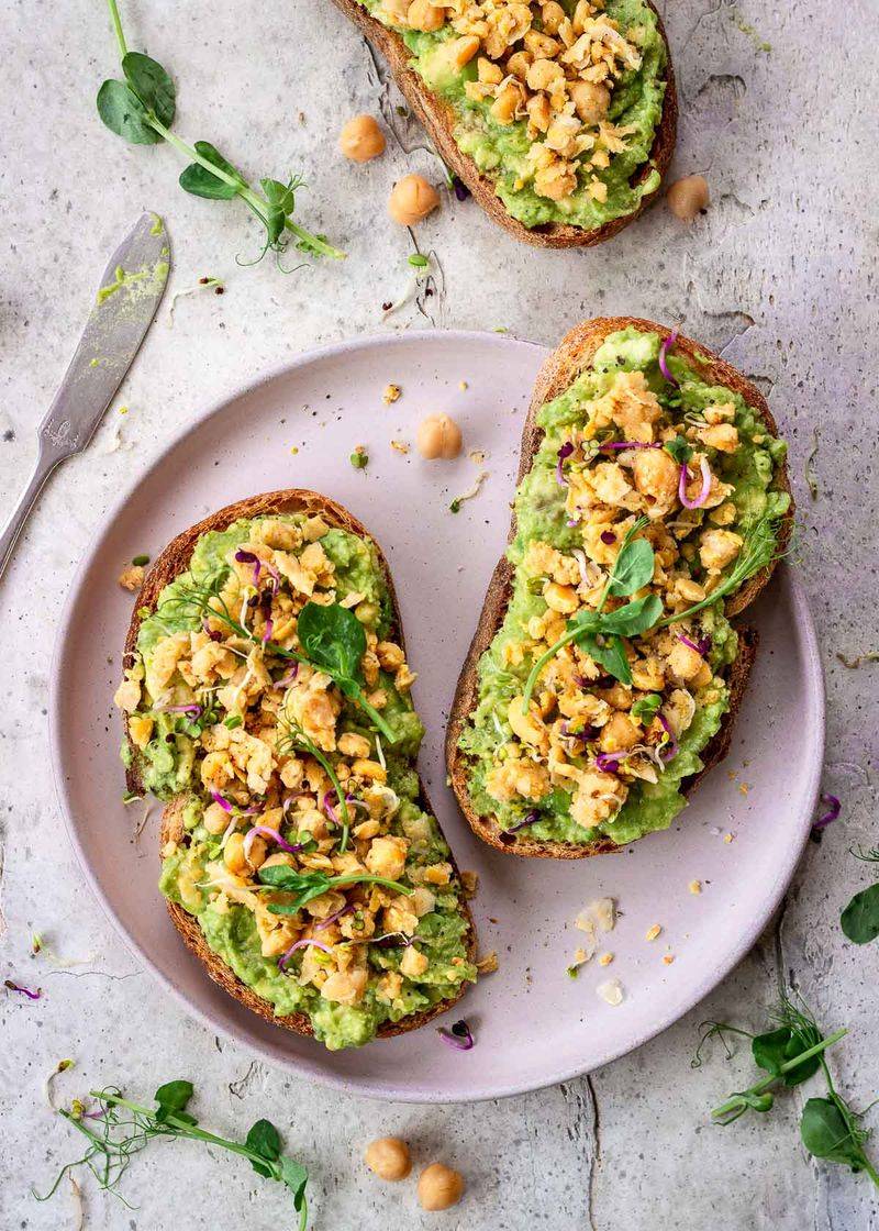 Avocado Toast on Whole Grain Bread