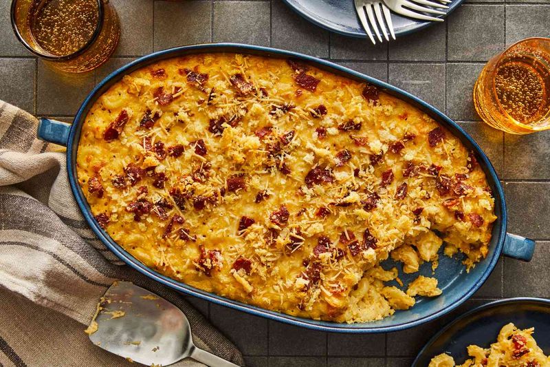 Golden Goodness: Classic Three-Cheese Macaroni Bake