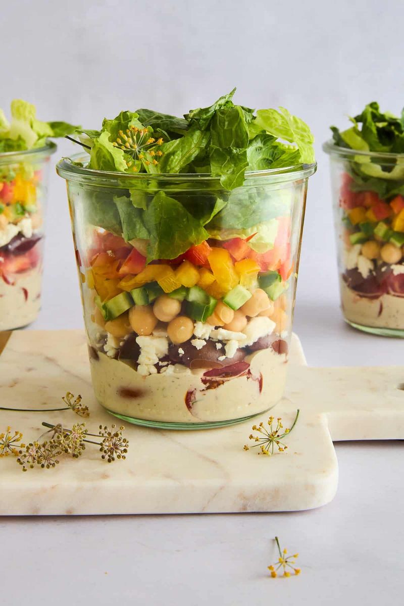 Mason Jar Greek Salad