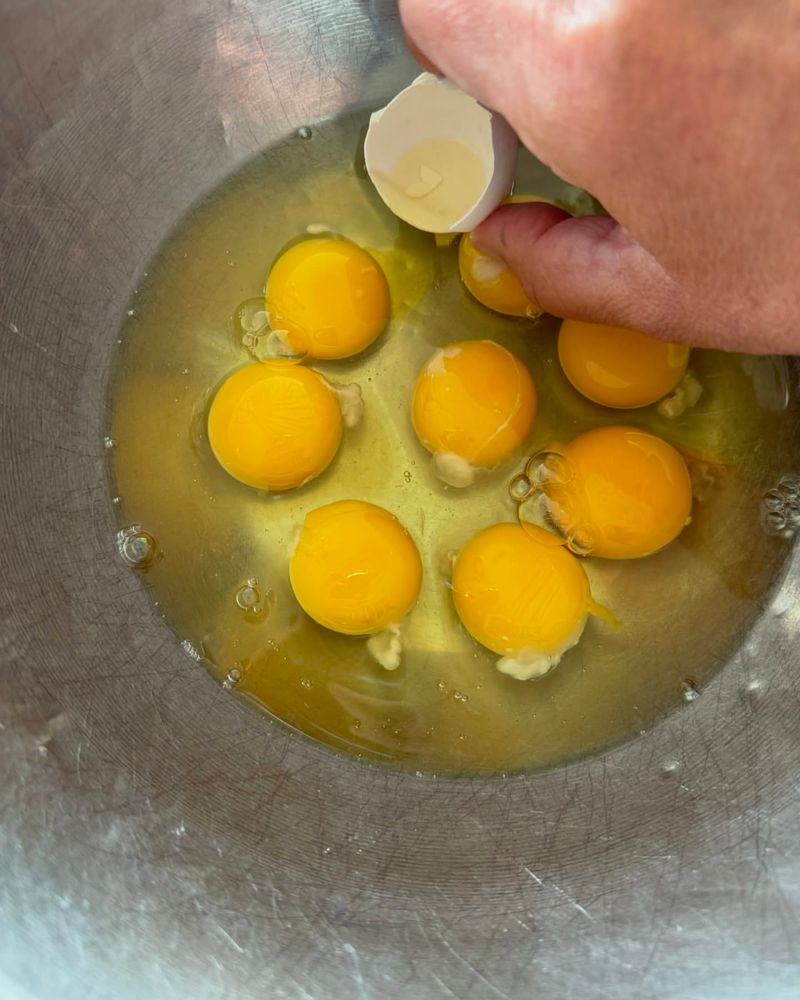 Use Bread to Remove Broken Eggshells