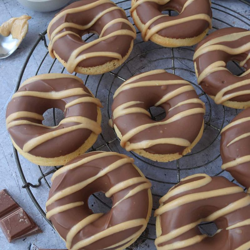 Peanut Butter Chocolate Donuts