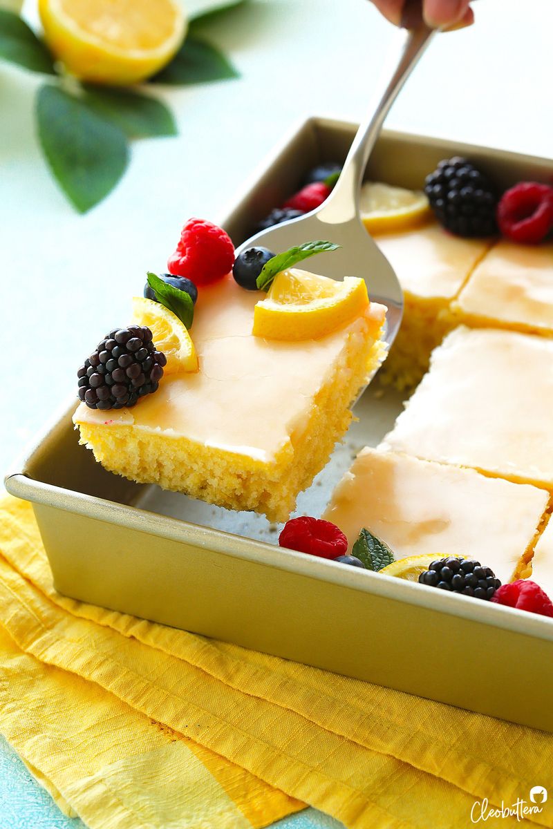 Lemon Yogurt Sheet Cake