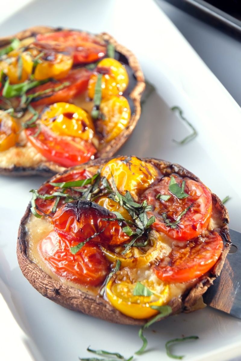 Caprese Portobello Mushroom Caps