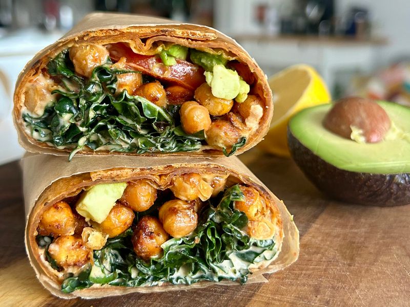 Roasted Chickpea Wraps