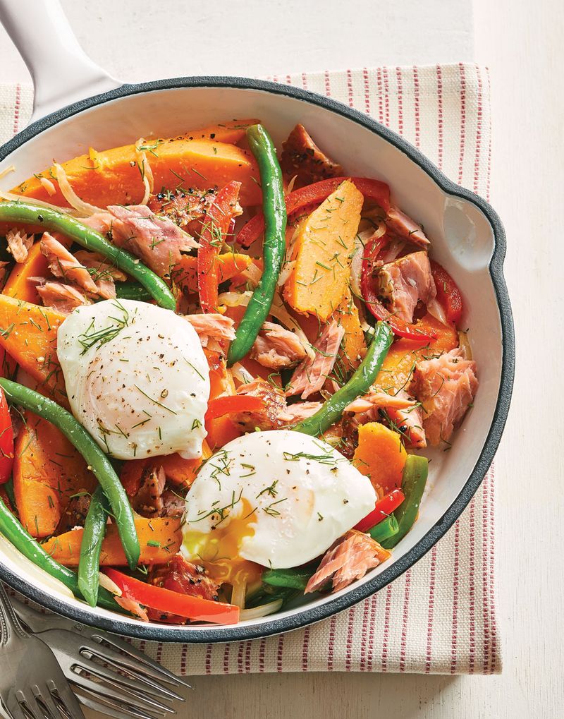 Salmon and Sweet Potato Hash