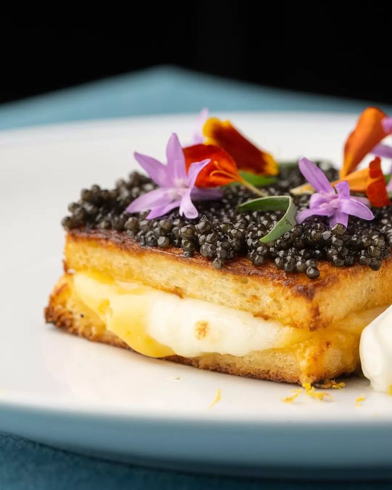 “Vegas-Style” Grilled Cheese with Caviar