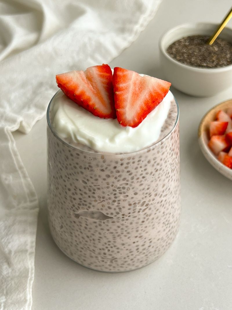 Chia Pudding with Almond Milk and Fresh Berries