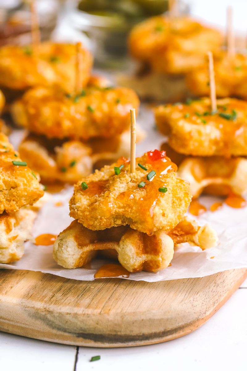 Crispy Mini Chicken & Waffle Bites