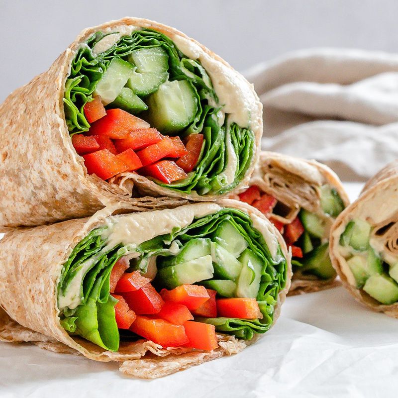 Cucumber-Hummus Wrap