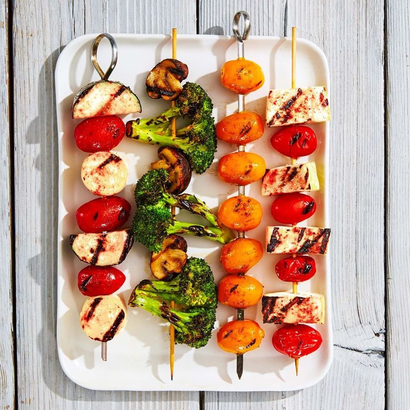 Vegetarian Rainbow Veggie Kabobs