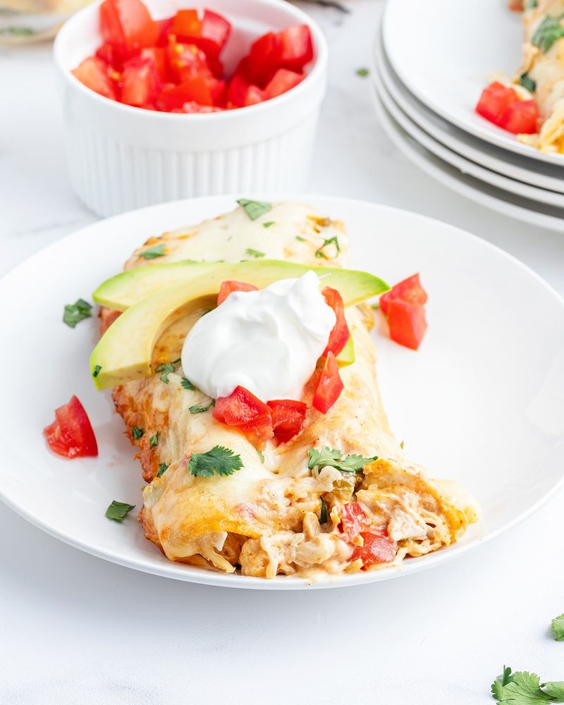 Creamy Chicken Enchiladas