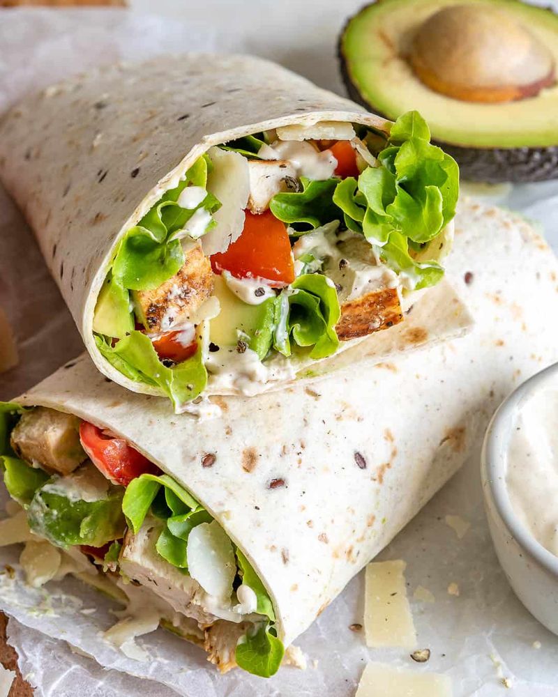 Chicken Caesar Salad Wraps