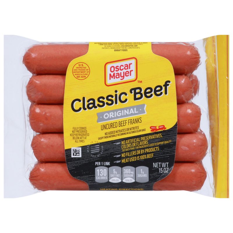 Oscar Mayer Classic Uncured Beef Hot Dogs
