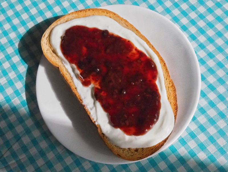 Cottage Cheese and Jelly Sandwich