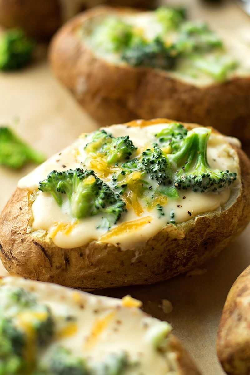 Broccoli and Cheese Stuffed Baked Potatoes