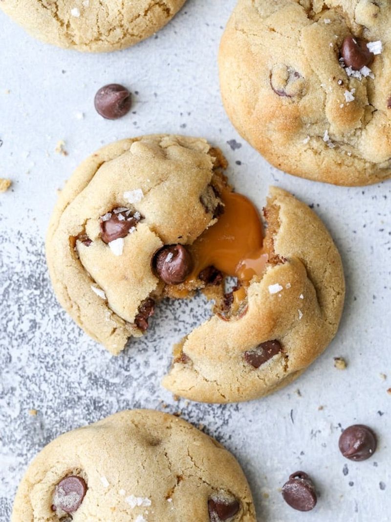 Sea Salt Caramel Stuffed Cookies