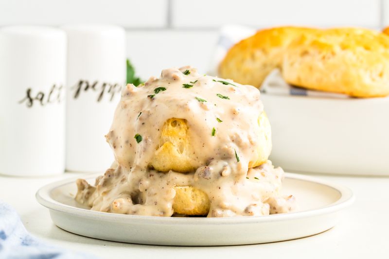 Sourdough Biscuits and Gravy