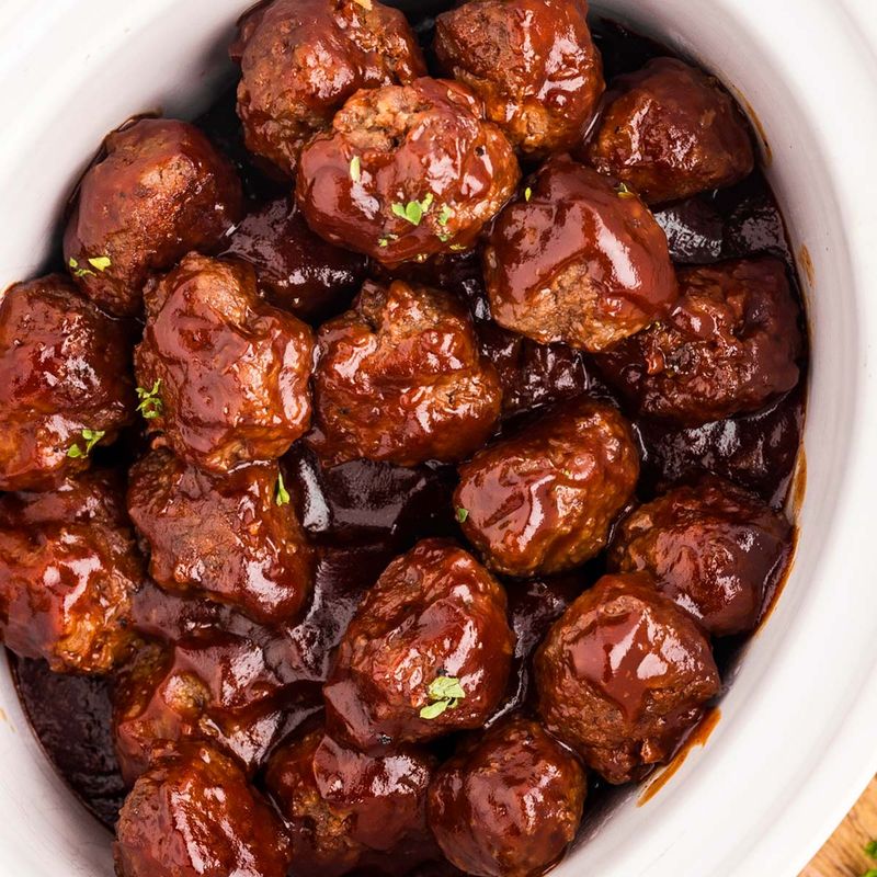 Store-Bought Mini Meatballs in Mystery Sauce