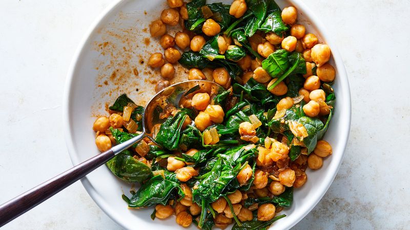 Chickpea, Spinach & Almond Butter Bowl